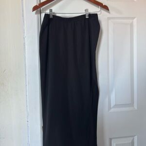 Timeless Black Maxi Skirt with Smooth Drape